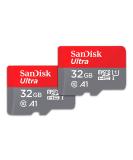 SanDisk 32GB Ultra microSDHC UHS-I Memory Card (2x32GB) with Adapter - 2-Pack SDSQUA4-032G-GN6MT - Buy Online on GoSupps.com