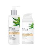 InstaNatural Vitamin C Face Wash & Moisturizer Set | Brightening Cleanser & Hydrating Cream with Hyaluronic Acid, Ferulic Acid & Niacinamide - Buy Online on GoSupps.com