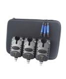 Hirisi Tackle Carp Fishing Bite Alarms & Swingers Set - 3 Pack (Red Blue Green) - Zipped Bag - International Shipping - Buy Online on GoSupps.com