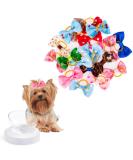 JOCXZI Pack of 15 dog hair bows dog hair accessories hair bows dog headdress for long hair pets dogs cats puppies 10 colours - Buy Online on GoSupps.com