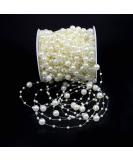 Bingcute 100ft Artificial Pearls String Beads Chain Garland for Wedding Party Decoration - Ivory - Buy Online on GoSupps.com
