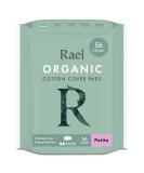 Rael Organic Cotton Cover Period Pads with Wings - Light Absorbency, 56 Count Petite Sanitary Napkins for Women - Unscented and Ultra Thin - Buy Online on GoSupps.com