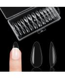 Almond-Shaped Nail Tips - 120 Soft Gel Extensions Clear Acrylic Nails for Women - 12 Sizes Available - Buy Online on GoSupps.com