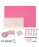 Rdutuok 45mm Rotary Cutter Set with 5 Replacement Blades, A3 Cutting Mat, Acrylic Ruler, Sewing Pins, Craft Knife, and Clips - Perfect for Sewing, Crafting, and Patchworking - Buy Online on GoSupps.com