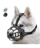 Ilepark Silicone Dog Muzzle - Size 6 Black | Breathable & Adjustable Basket Muzzle for Barking Biting & Chewing - Buy Online on GoSupps.com