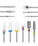 Maquita nail miller attachments of professional nail miller bits 4 pieces ceramics+8 pieces tungsten alloy milling cutter bits nail miller Geln gel Accessories Remove gel acrylic nail skin for manicure pedicure ceramic+tungsten steel - Buy Online on GoSupps.com
