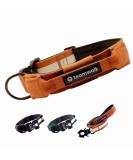 Teamwalk Premium Dog Collar - Magnetic Handle Light Strip Adjustable Soft Upholstery Robust Buckle Air Tag Bag - Rust Red Size M (4cm) - Buy Online on GoSupps.com