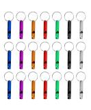 21-Piece Aluminum Alloy Sports Whistle Set | Emergency Keychain Whistles for Camping Hiking & Boating | Durable Survival Signal Whistles - Buy Online on GoSupps.com