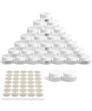 Newans 30 pieces of jacks Tiegel 10G10ML cream can empty can transparent crucible tap with screw cap jar with stickers ideal for make-up creams lotions minikers (white) - Buy Online on GoSupps.com