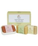 Travel Facial Soap Set - Unscented & Fragrant Bars 3 Oz - Includes Case - Rose Geranium Lemongrass & Sweet Orange - Perfect for International Shipping - Buy Online on GoSupps.com