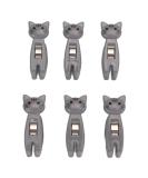 6 Pieces Cat Snack Clips - Anti-Slip Strong Metal Spring Versatile for Food & Documents (Gray) - Buy Online on GoSupps.com