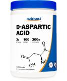 Nutricost D-Aspartic Acid (DAA) Powder 300G - Pure Supplement for Hormonal Balance - Buy Online on GoSupps.com