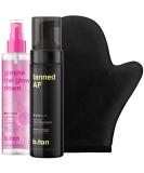 B.Tan Darkest + Glowy Self-Tanner Set - Self-Tanning Mousse & Body Glow Bundle | 200ml with Applicator | International Shipping Available - Buy Online on GoSupps.com