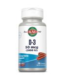 KAL Vitamin D3 Chewables 2000 IU - Sugar Free Cinnamon Flavor - Immune Support & Bone Health - 200 Servings - Buy Online on GoSupps.com