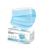 3-Ply Disposable Face Masks for Adults - Blue Ear Loop Masks with Nose Clip - 50 Pack - Buy Online on GoSupps.com