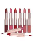 Buy 3 Pcs 2-in-1 Lipstick Lip Gloss Set - Waterproof Long Lasting Moisturizing Velvet Tint for Women | Durable Makeup Essentials - Buy Online on GoSupps.com