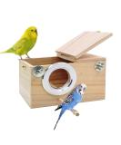Parakeet Nest Box for Breeding | Budgie, Cockatiel, Lovebird & Parrot Mating House | Perfect for Large & Medium-Sized Birds - S Size (7.87 x 4.72 x 4.72 inch) - Buy Online on GoSupps.com