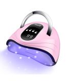 Sunrich UV Gel Nail Lamp 120W - Fast Nail Dryer for Gel Polish Curing 4 Timers Portable Handle Large Space Automatic Sensor - Pink - Buy Online on GoSupps.com