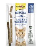 Gimcat Sticks Salmon & Trout - High Meat Sugar-Free Soft Caus Sticks - 1 Pack (4 Sticks) - Premium Cat Treats for Healthy Pets - Buy Online on GoSupps.com