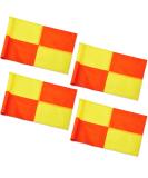 Soccer Referee Flags - Set of 4 Portable Big Square Corner Flags for Soccer Field & Volleyball Training - Buy Online on GoSupps.com