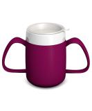Ornamin Two Handled Mug 140ml Blackberry with Drinking Lid - Model 815 + 814 | Ergonomic Feeding Cup/Mug Aid - 1 Count - Buy Online on GoSupps.com