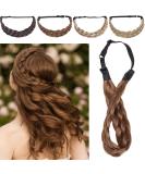 Silk-Co Women s Light Brown Braided Hair Band | Elastic 5-Strand Headband for Weddings & Vintage Styles | Hair Tie & Extensions 3.8cm Wide - Buy Online on GoSupps.com