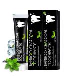 2 Pack Activated Carbon Toothpaste - Fluoride-Free Teeth Whitening & Bleaching - Bamboo Coal for White Teeth - 105g - Buy Online on GoSupps.com