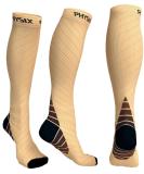 Physix Gear Compression Socks for Men & Women (20-30 mmhg) Best Graduated Athletic Fit for Running Nurses Shin Splints Flight Travel & Maternity Pregnancy - Boost Stamina Circulation & Recovery L-XL Nude - Beige - Buy Online on GoSupps.com