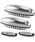 4-Piece Stainless Steel Hand Washing Brush Set | 2-in-1 Nail & Kitchen Cleaning Brush | Ideal for Grooming & Bathroom Use - Buy Online on GoSupps.com