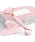 Face Roller Skin Care Set - Jade Roller Gua Sha & Rose Quartz | Ultimate Facial Beauty Tools for Face and Eye Massager - Buy Online on GoSupps.com