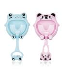 U-Shaped Toothbrush for Kids - Food-Safe Soft Silicone 360 Whole Mouth Clean Manual Training 2-Pack (Blue & Pink) - Perfect for Toddlers Aged 2-6 - Buy Online on GoSupps.com