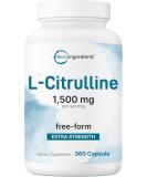 Micro Ingredients L Citrulline Capsules  1500mg Per Serving  360 Counts  Citrulline Pre-Workout Supplement  Non-GMO 360 Count (Pack of 1) - Buy Online on GoSupps.com