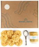 Double Portion Gourmet Tagliatelle with Cacio e Pepe Sauce | Italian Artisan Dried Egg Pasta | Restaurant-Quality Dish Ready in 6 Minutes - Buy Online on GoSupps.com
