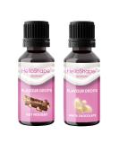 Buy Sugar-Free Flavor Drops - Nut Nougat & White Chocolate 2x30ml | Vegan | Zero-Calorie Sweetener for Yogurt & Porridge | Hello Shape - Buy Online on GoSupps.com