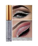 Ochilima Glitter Liquid Eyeliner - Long-lasting Waterproof Silver & Gold Metallic Makeup for Women | Highly Pigmented Shimmering Colorful Glitter - 06# Silver - Buy Online on GoSupps.com