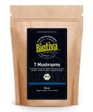 Organic 7 Mushroom Powder 150g Vegan Blend with Cordyceps Shiitake Reishi Chaga Maitake & Lion's Mane for Immune Support & Energy - Buy Online on GoSupps.com