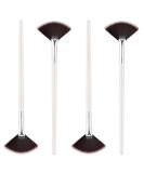 SAVITA 4Pcs Fan Brushes Fan Mask Brush Soft Facial Brushes Tools Facial Mask Applicator Brush Face Mask Brushes Makeup Brushes for Peel Sleeping Mask Mud Mask Makeup(Gradient Brown) 20.5cm/8 inches gradient brown - Buy Online on GoSupps.com