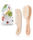 Haakaa Baby Hair Brush and Comb Set for Newborns & Toddlers - Natural Soft Goat Bristles - Gentle Grooming for Baby's Hair - Ideal for Cradle Cap - Perfect Baby Gift - 2 Pack - Buy Online on GoSupps.com