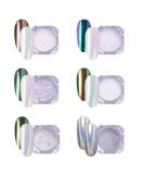 AIMEILI 6 Jar Nail Art Chameleon Chrome Mirror Powder Set Pearl Powder Shell Nail Glitter Dust Colour Changing Nail Powder Ombre Holographic Laser Powder Gel Metallic Manicure Pigment - Buy Online on GoSupps.com
