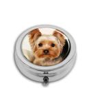 Travel Pill Case - Cute Puppy 3 Compartment Pill Box | Decorative Vitamin Organizer & Unique Gift - Buy Online on GoSupps.com