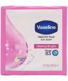 Vaseline Healthy Plus Bar Soap Healthy Bright - 3 x 75g | Moisturizing & Radiant Skin | International Shipping Available - Buy Online on GoSupps.com