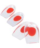 Gel Heel Cups for Plantar Fasciitis Support - 2 Pairs (UK 7.5-12/EU 40-45) - Buy Online on GoSupps.com
