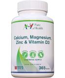 Premium Calcium Magnesium Zinc & Vitamin D Supplement | 365 Tablets | Immune & Bone Health Multi-Vitamin | Osteo Support - Buy Online on GoSupps.com