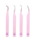 M LASH V5 Professional Eyelash Extension Tweezer Set - Nano Fiber Tip - Diamond Grip - Lilac - Buy Online on GoSupps.com