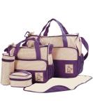 Halovie Multifunction Diaper Backpack - Adjustable Shoulder Bag with Large Capacity & Baby Bottle Holder - Violet - Buy Online on GoSupps.com
