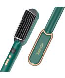 Enhanced Ionic Hair Straightener Brush - Anti-Scald Technology, 20Mins Auto Shut-Off - Green - Buy Online on GoSupps.com