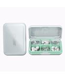 Small Waterproof Travel Pill Organizer - Portable Pill Box with 6 Compartments in White - Buy Online on GoSupps.com