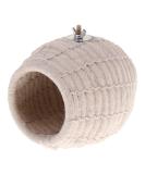 Tbkoly Rope Weave Bird Breeding Nest Bed House Toy for Budgie Parakeet Parrot Cage Perch Hatching Nesting Box beige - Buy Online on GoSupps.com