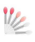 SALOCY Silicone Lip Brush Set - 9Pcs Pink Makeup Applicator Brushes - Buy Online on GoSupps.com
