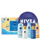 Nivea Family Fun Set - 5-Piece Sun Protection Gift Set with Sun Spray Care Shower & More for All Ages - International Shipping Available - Buy Online on GoSupps.com